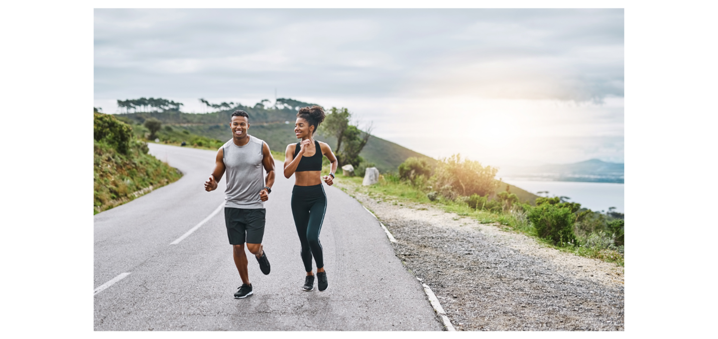 1 Two people exercising to improve their cholesterol