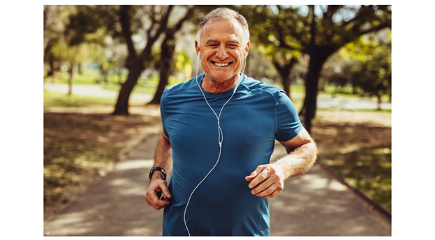 Man exercising for his heart health